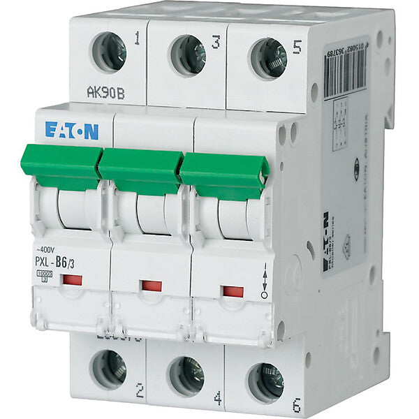 Eaton LS-Schalter m.Beschrift. B 6A, 3p PXL-B6/3